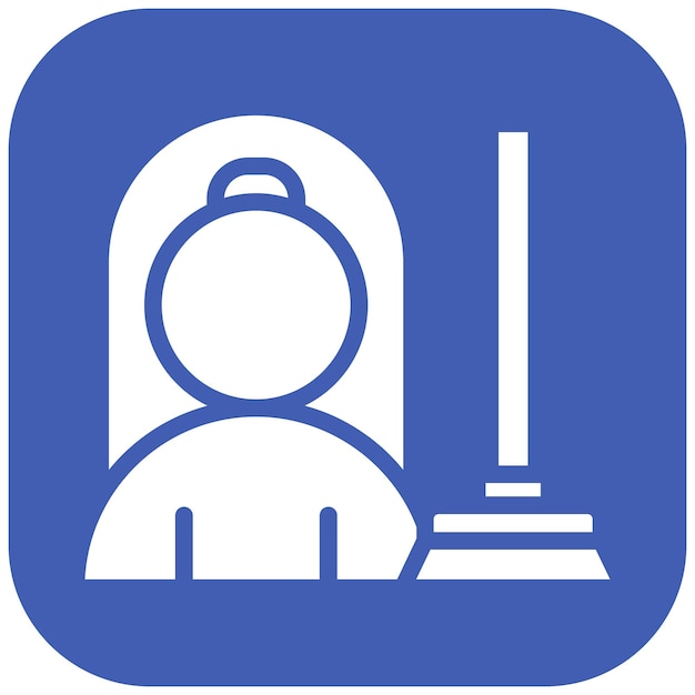 Ilustración del icono vectorial de limpieza y limpieza de polvo