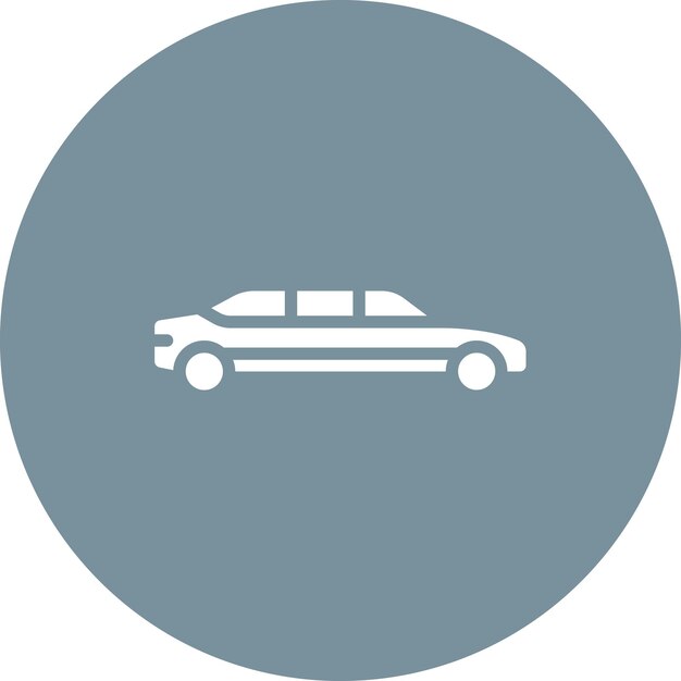 Ilustración del icono vectorial de la limusina del conjunto de iconos de Dubai