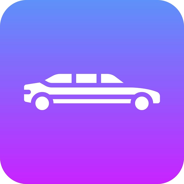 Ilustración del icono vectorial de la limusina del conjunto de iconos de Dubai