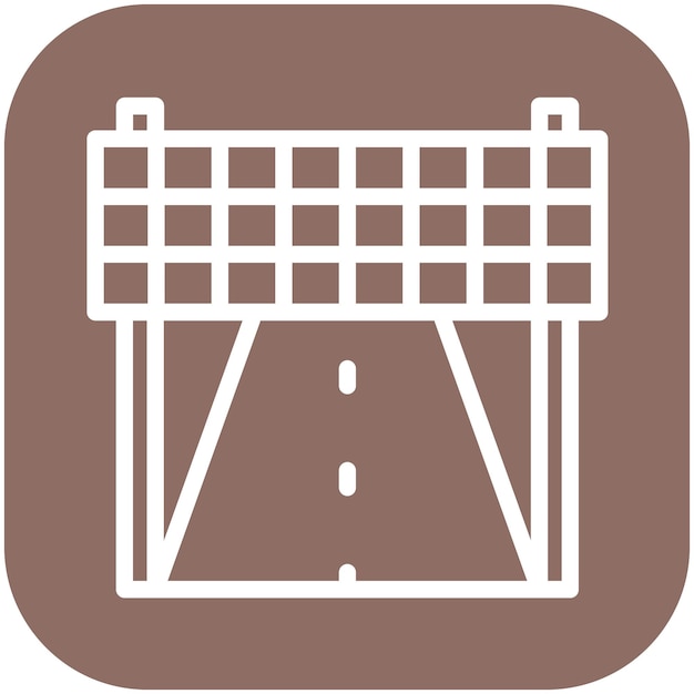 Ilustración del icono vectorial de la línea de finalización del conjunto de iconos de logros