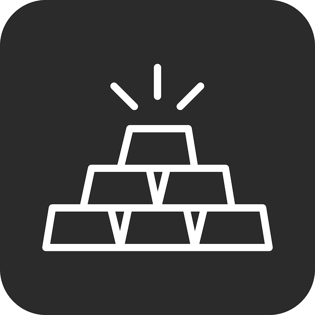 Ilustración del icono vectorial de los lingotes del conjunto de iconos de Pirate