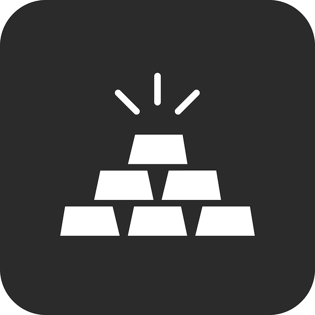 Ilustración del icono vectorial de los lingotes del conjunto de iconos de Pirate