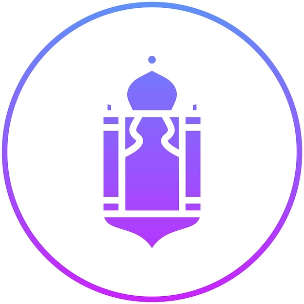 Ilustración del icono vectorial de la linterna árabe del conjunto de iconos del Ramadán