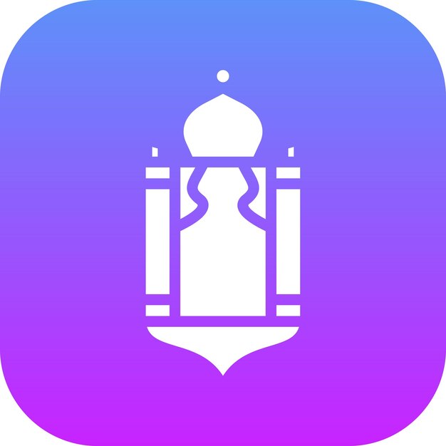 Ilustración del icono vectorial de la linterna árabe del conjunto de iconos del Ramadán