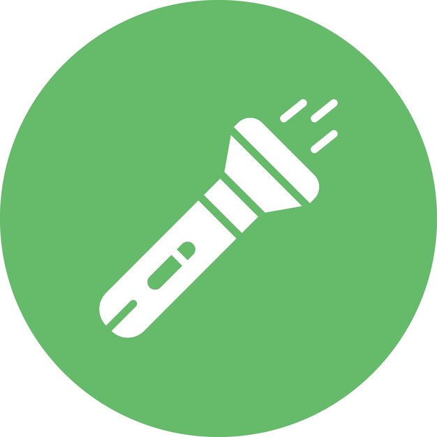 Ilustración del icono vectorial de la linterna del conjunto de iconos de herramientas de construcción