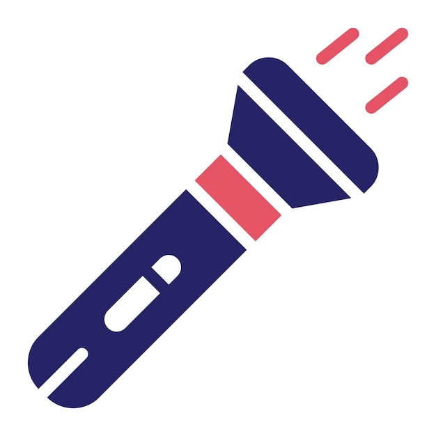 Ilustración del icono vectorial de la linterna del conjunto de iconos de herramientas de construcción