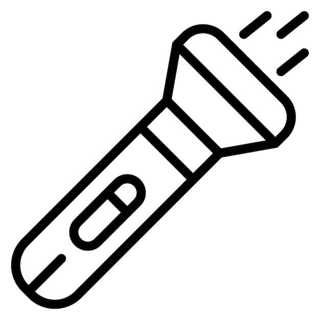 Ilustración del icono vectorial de la linterna del conjunto de iconos de herramientas de construcción