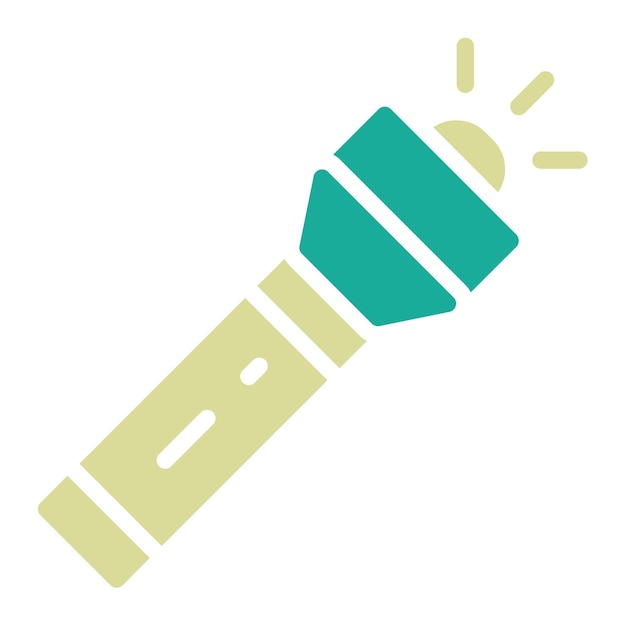 Ilustración del icono vectorial de la linterna del conjunto de iconos de herramientas de electricista