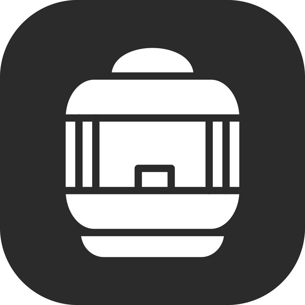 Ilustración del icono vectorial de la linterna del desierto del iconset del desierto