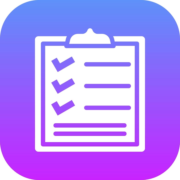 Ilustración del icono vectorial de la lista de comprobación del conjunto de iconos de compras y comercio electrónico