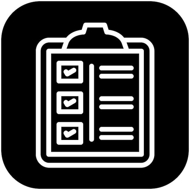 Ilustración del icono vectorial de la lista de comprobación del conjunto de iconos de vacaciones y turismo