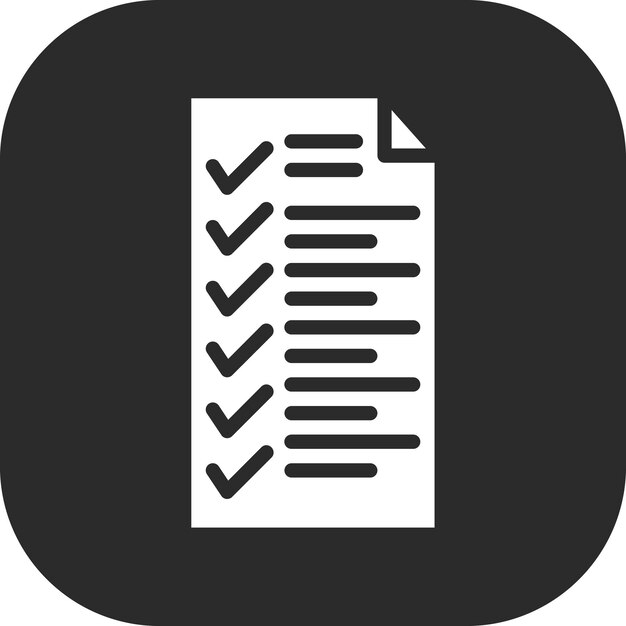 Ilustración del icono vectorial de la lista de control del conjunto de iconos de entrega de alimentos