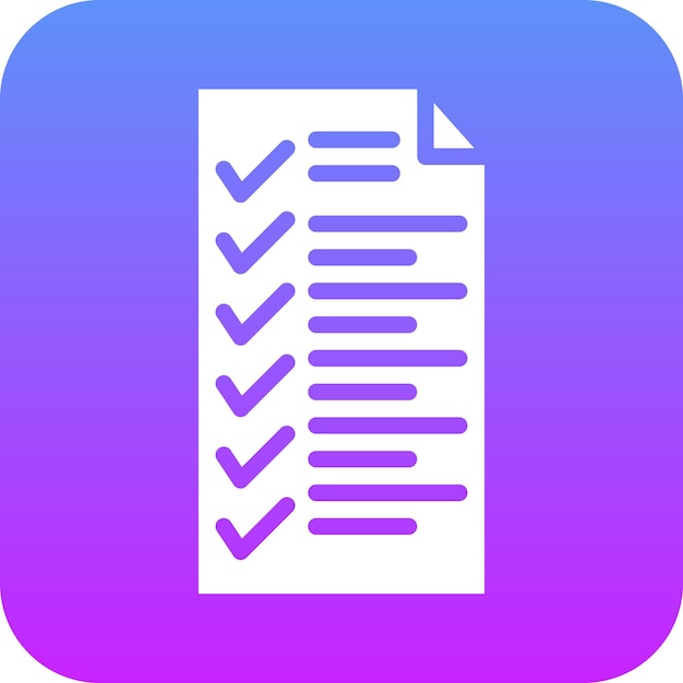 Ilustración del icono vectorial de la lista de control del conjunto de iconos de entrega de alimentos