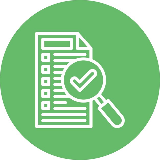Ilustración del icono vectorial de la lista de verificación de SEO del conjunto de iconos de marketing