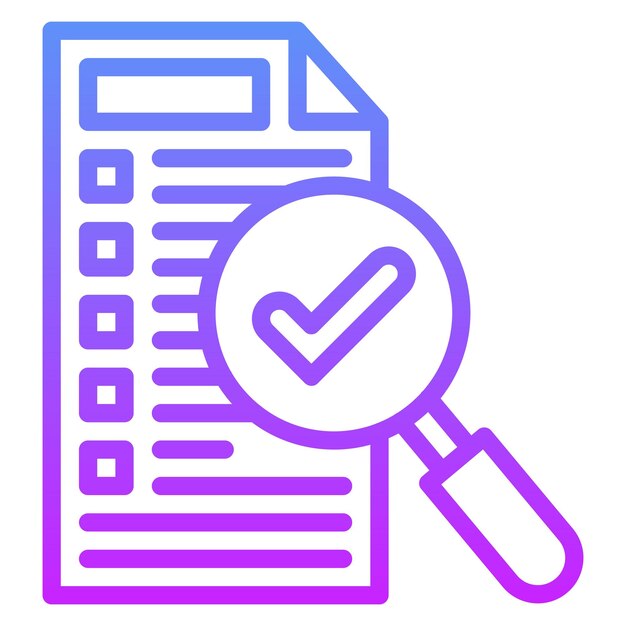Ilustración del icono vectorial de la lista de verificación de SEO del conjunto de iconos de marketing