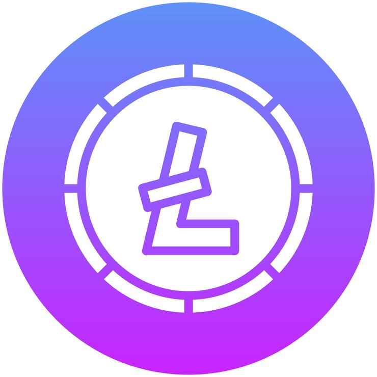 Vector ilustración del icono vectorial de litecoin del conjunto de iconos de criptomonedas