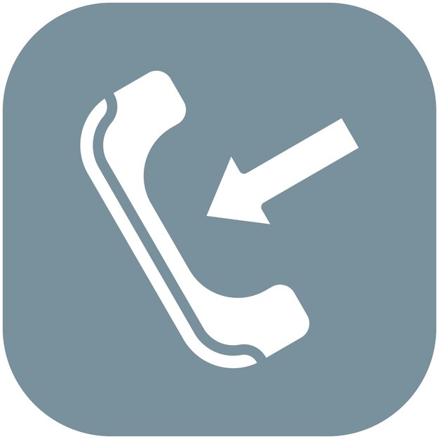 Ilustración del icono vectorial de llamadas entrantes del conjunto de iconos de trabajo desde el hogar