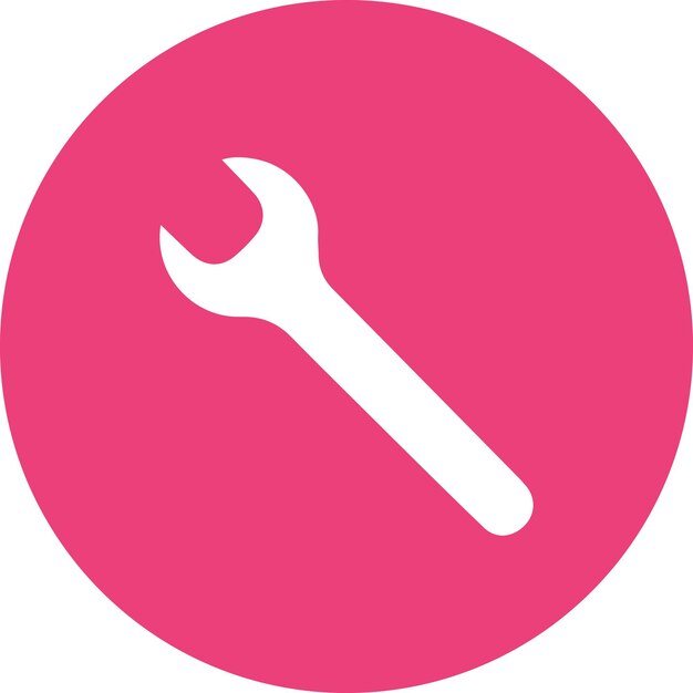 Ilustración del icono vectorial de la llave del conjunto de iconos de ingeniería