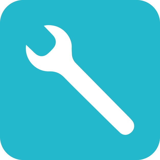 Ilustración del icono vectorial de la llave del conjunto de iconos de ingeniería