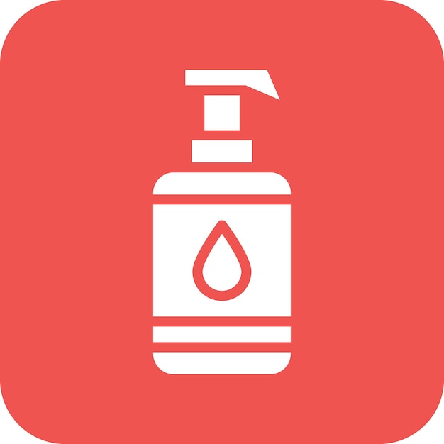 Ilustración del icono vectorial de loción del conjunto de iconos de cosméticos