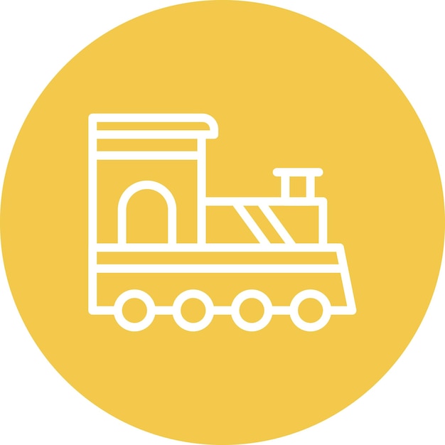 Ilustración del icono vectorial de la locomotora del icono del Oeste Salvaje