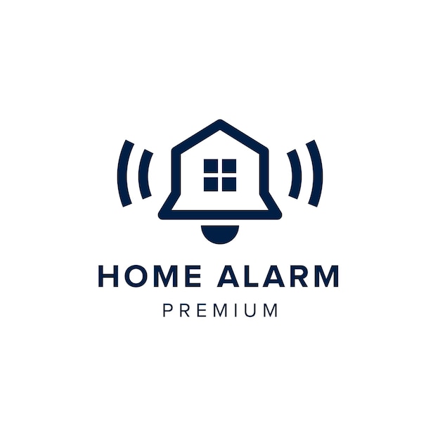 Vector ilustración del icono vectorial del logotipo de la alarma wifi del hogar