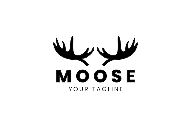 Ilustración del icono vectorial del logotipo del alce
