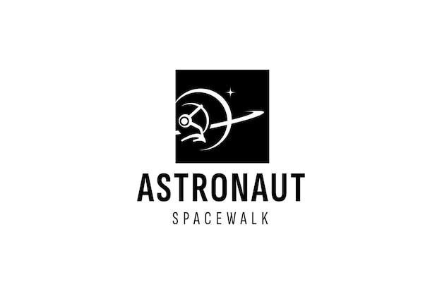 Ilustración del icono vectorial del logotipo del astronauta