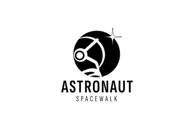 Ilustración del icono vectorial del logotipo del astronauta