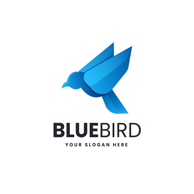 Ilustración del icono vectorial del logotipo de Bird Gradient