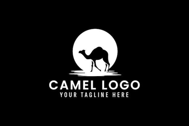 Ilustración del icono vectorial del logotipo del camello