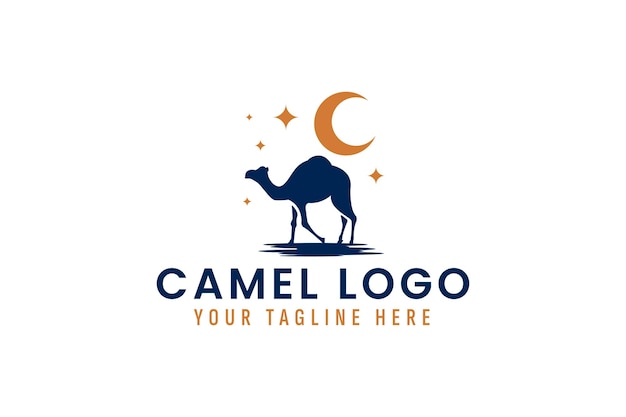 Ilustración del icono vectorial del logotipo del camello