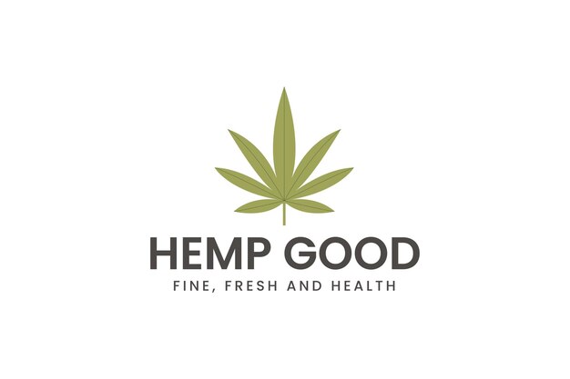 Ilustración del icono vectorial del logotipo del cannabis