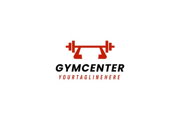 ilustración del icono vectorial del logotipo del centro de gimnasio