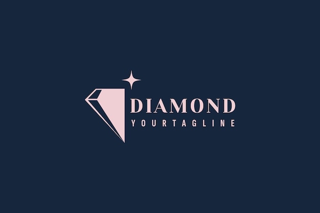 Vector ilustración del icono vectorial del logotipo de diamante