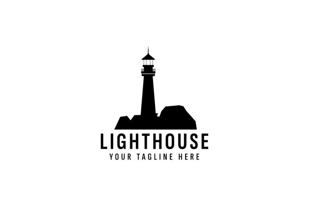 ilustración del icono vectorial del logotipo del faro