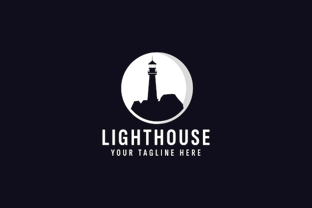 ilustración del icono vectorial del logotipo del faro