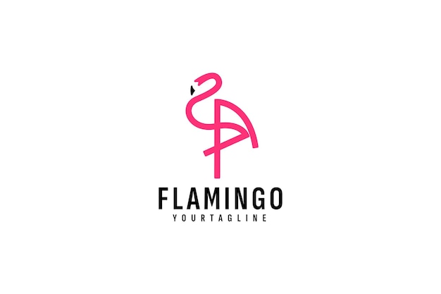 Ilustración del icono vectorial del logotipo de Flamingo