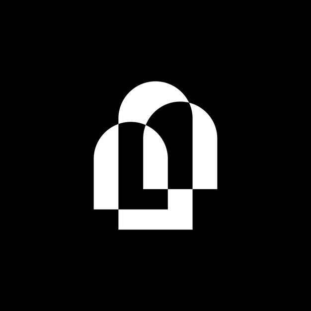 Ilustración del icono vectorial del logotipo de la forma de la ventana de la puerta de nicho