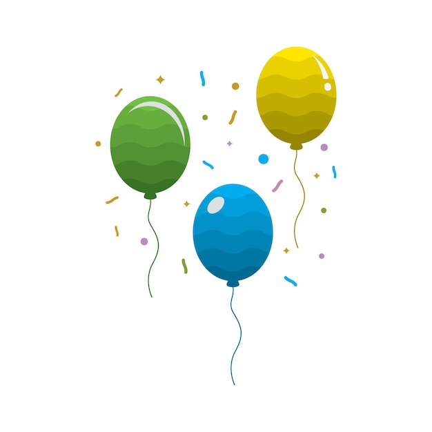 Ilustración del icono vectorial del logotipo del globo a todo color