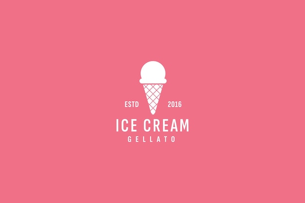 ilustración del icono vectorial del logotipo de helado