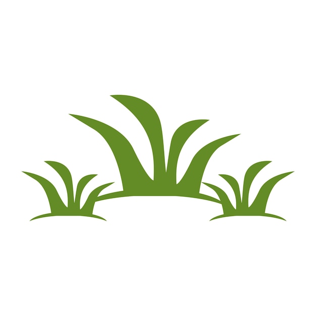 Ilustración del icono vectorial del logotipo de la hierba