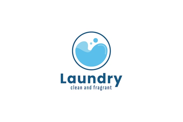 Ilustración del icono vectorial del logotipo de la lavandería