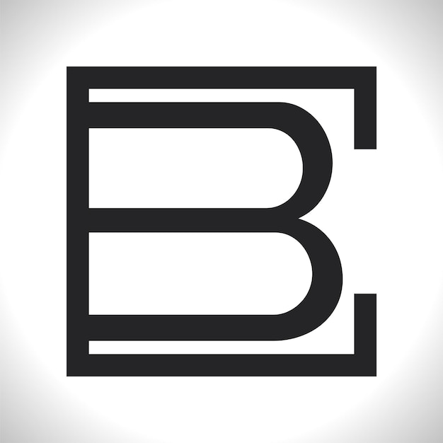 Ilustración del icono vectorial del logotipo de la letra inicial cb o bc