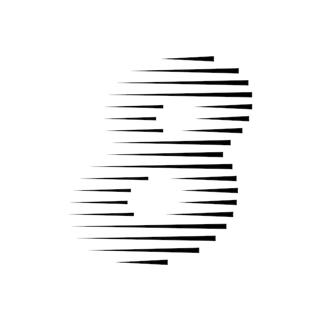 Ilustración del icono vectorial del logotipo de las líneas numéricas