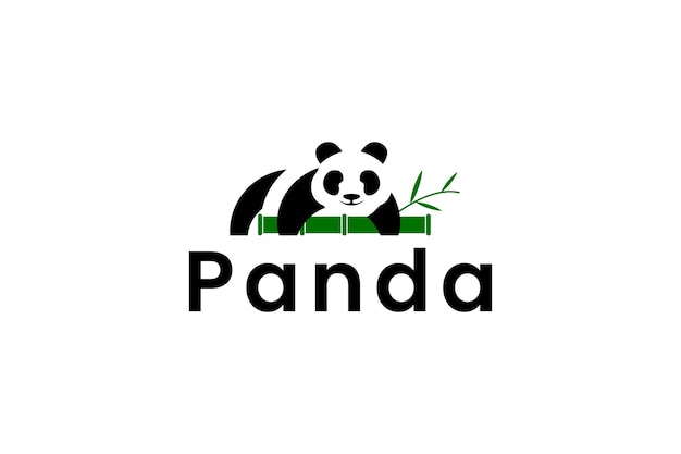 Ilustración del icono vectorial del logotipo de panda