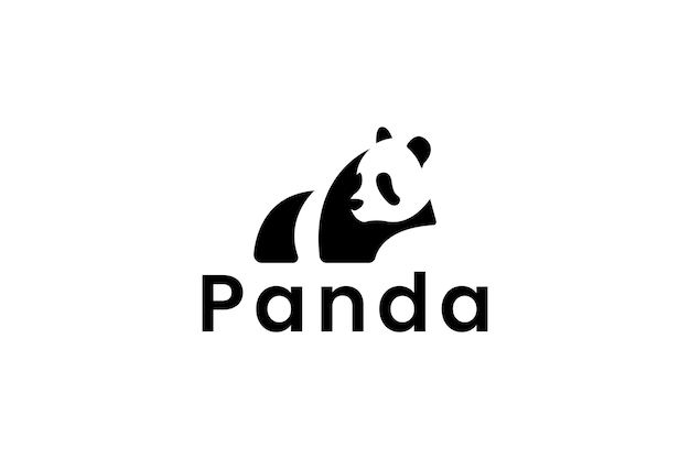Ilustración del icono vectorial del logotipo de panda