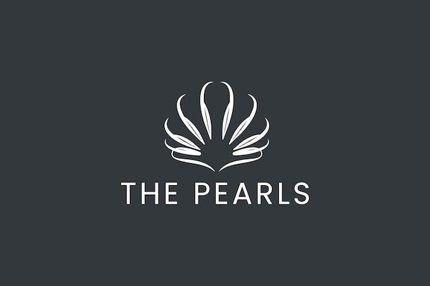 Ilustración del icono vectorial del logotipo de la perla