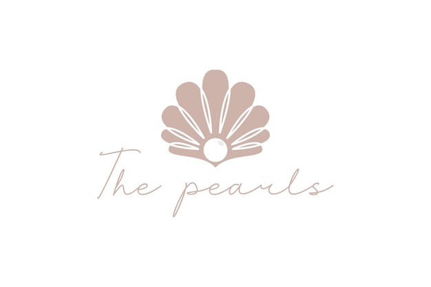 Ilustración del icono vectorial del logotipo de la perla