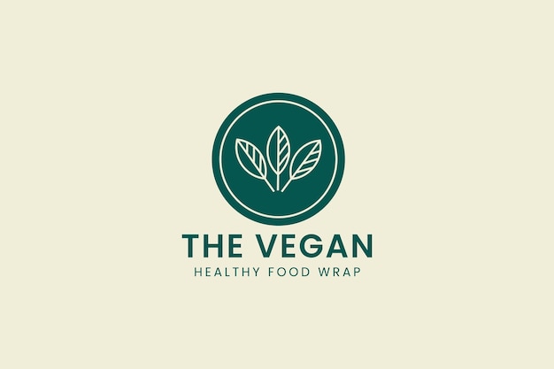 Ilustración del icono vectorial del logotipo vegetal